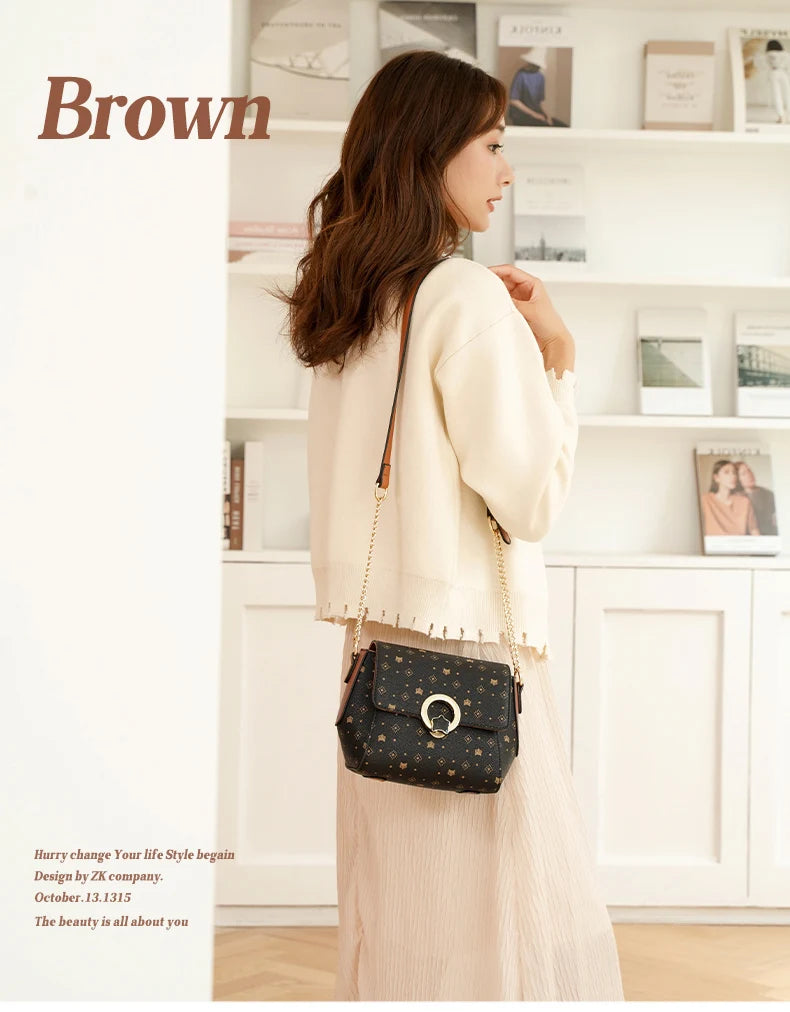 Damen Schultertasche aus PVC-Leder Crossbody-Stil für Alltag