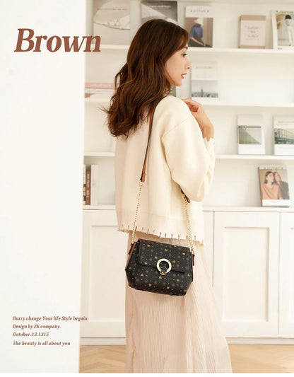 Damen Schultertasche aus PVC-Leder Crossbody-Stil für Alltag