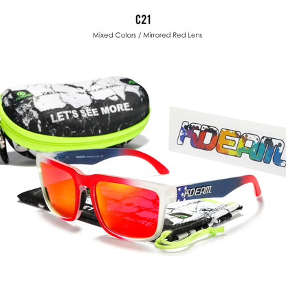 Sonnenbrille quadratisch polarisiert 37 Farben UV400 lässig Outdoor Unisex