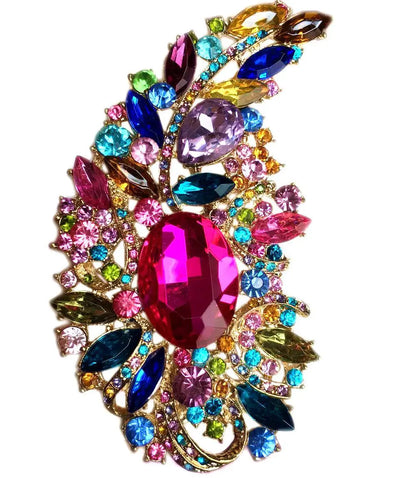 Brosche Blume Kristall Perle Luxus Anzug Party Bankett Damen