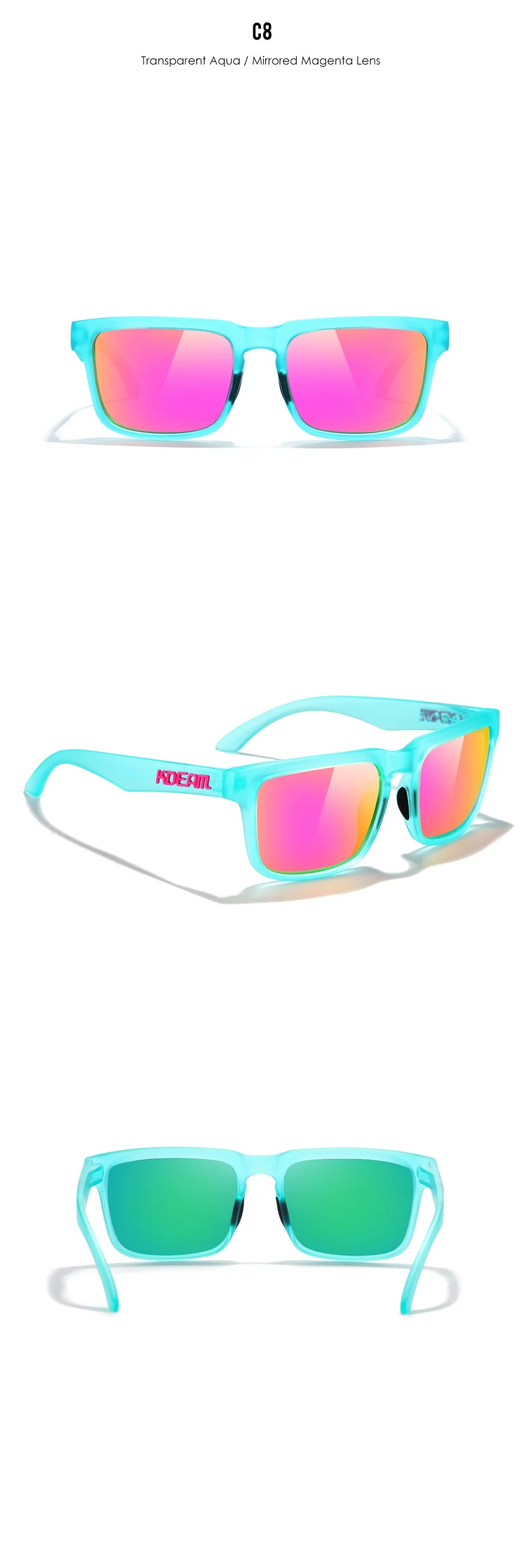 Sonnenbrille übergroß quadratisch polarisiert 64mm Angeln Herren