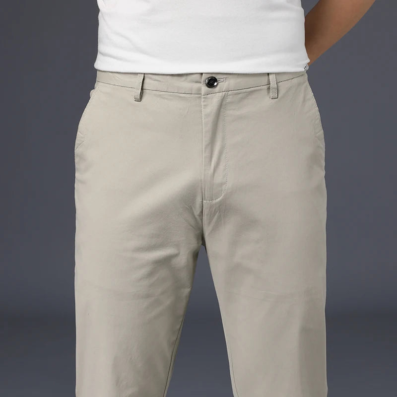 Herren Hose aus Baumwolle mit lässigem Stretch und geradem Schnitt