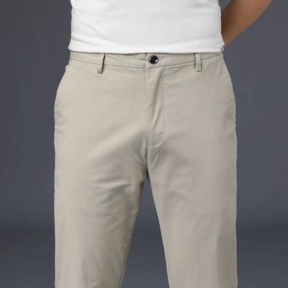 Herren Hose aus Baumwolle mit lässigem Stretch und geradem Schnitt