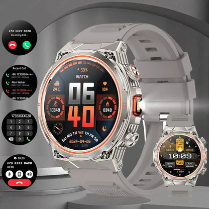 Herren Sport Smartwatch mit 1,46 Zoll HD Display und Drahtloser Anruf-Funktion
