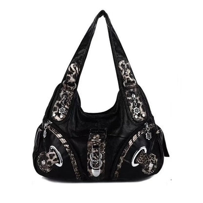 Damen-Schultertasche Vintage Stil mit Top-Griff große Handtasche für Alltag und Freizeit