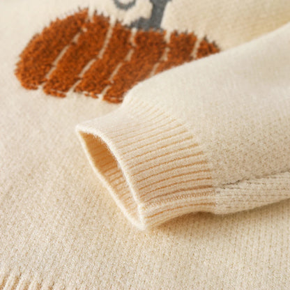 Baby Mädchen Pullover Herbst lange Ärmel Strickwaren Kinder Kürbis Kleidung Mädchen Halloween Outfit