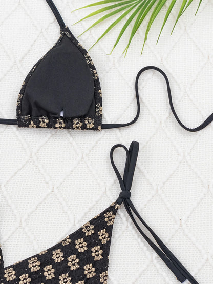 Sexy Net-Bikini-Set mit Push-up-Effekt – Brasilianischer Stil für Strand und Pool