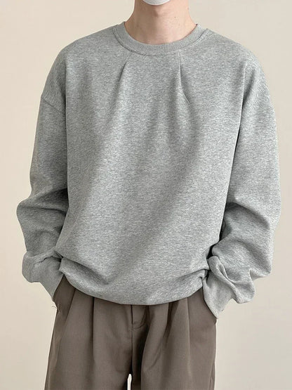 Herren Crewneck Sweatshirt im Y2K Stil mit Taschen und Kapuze