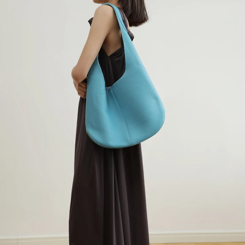 Burgunderroter Leder-Tote | Beutel Im Hobo-Stil