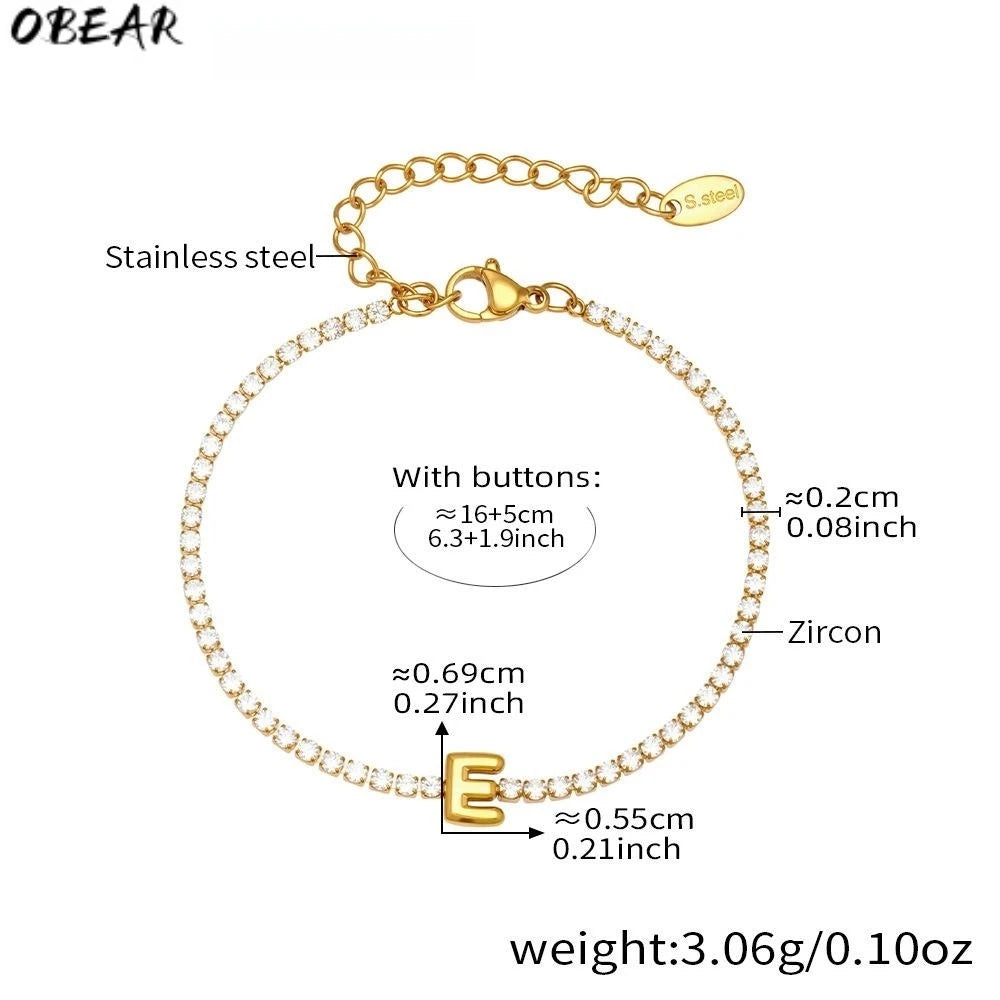Damen-Armband mit Initialen-Buchstabe