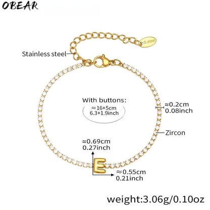 Damen-Armband mit Initialen-Buchstabe
