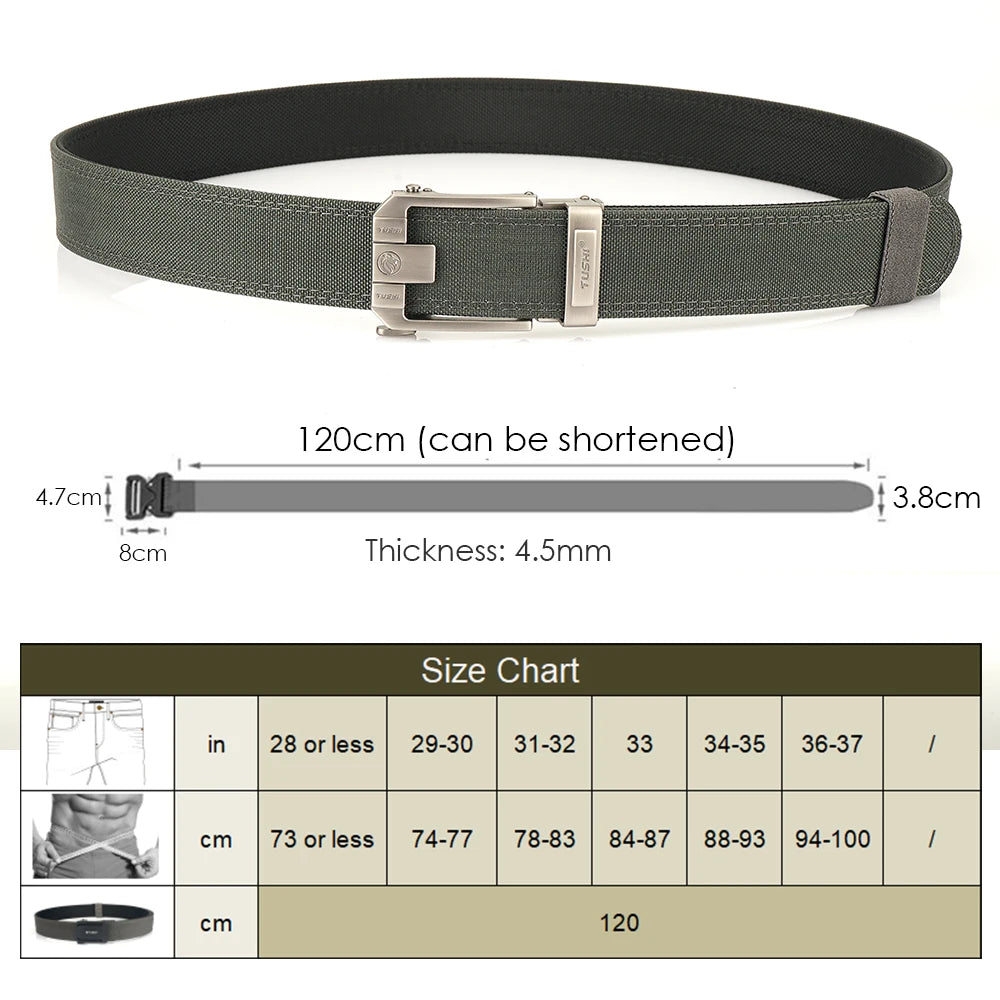 Herren-Taktischer Gürtel Aus 1100D Nylon Mit Robuster Metallschnalle Für Outdoor, Militär Und Arbeit