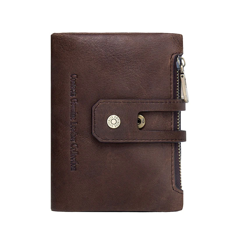 Damen Echtleder Geldbörse Bifold Vintage Kartenhalter Münzfach Geldclip