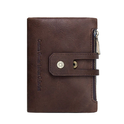 Damen Echtleder Geldbörse Bifold Vintage Kartenhalter Münzfach Geldclip