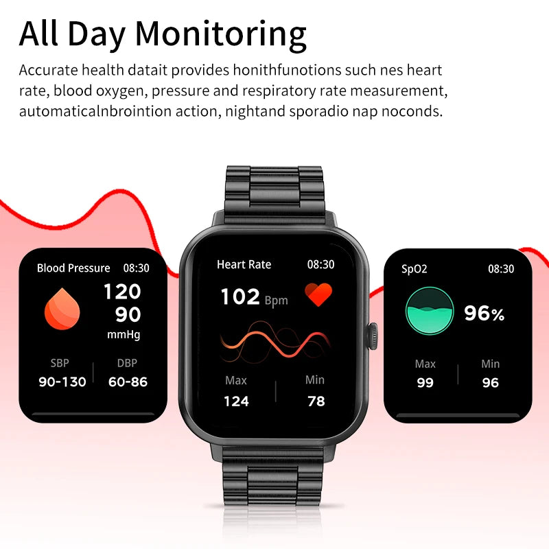 LIGE 1,83 "HD Display Smart Uhr AI Sprachanruf Smartwatch GPS Motion Traject 24H Gesundheit Monitor Uhren Für Android IOS