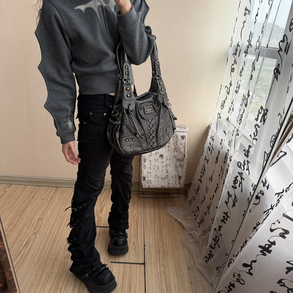 Damen-Top-Handle-Tasche aus PU-Leder mit Telefonfach und mehreren Innenfächern für Alltag und Freizeit
