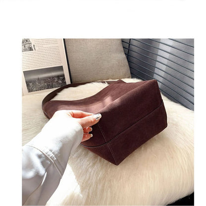 Top Layer Suede Bucket Tote | Große Tasche Aus Kuhleder