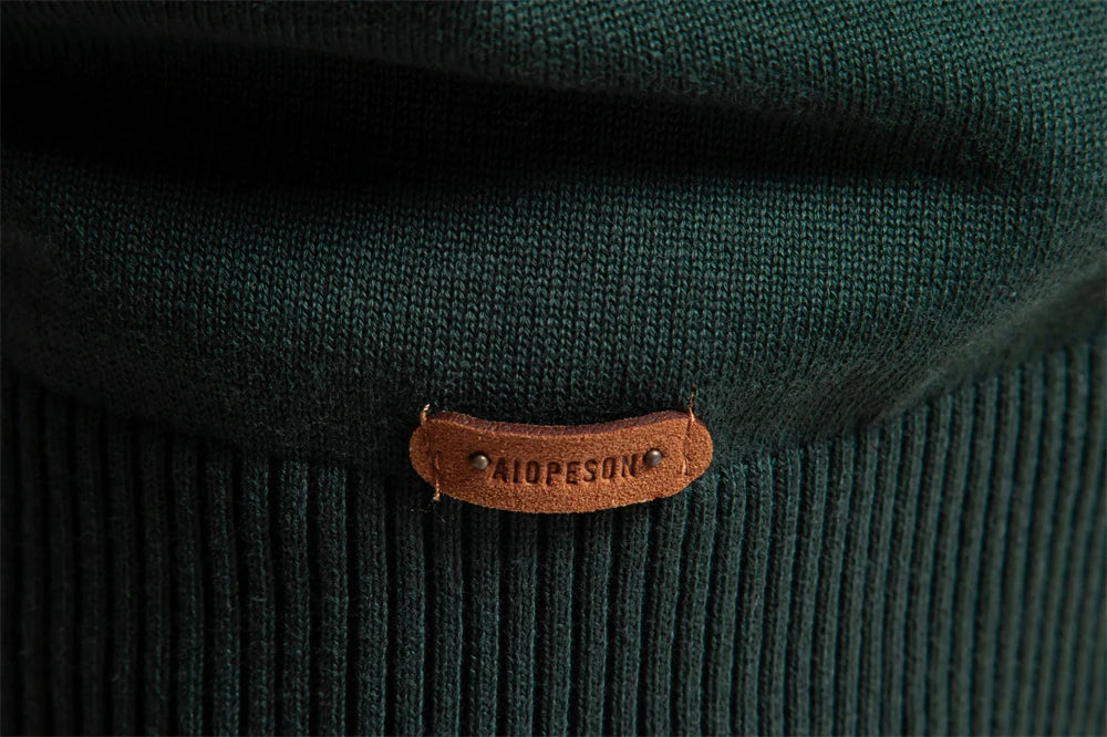 Herren Pullover aus Baumwolle mit Stehkragen für lässige Business-Looks