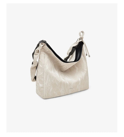 Damen Schultertasche aus Soft Synthetic Leather mit Casual Tote Bag Großkapazität