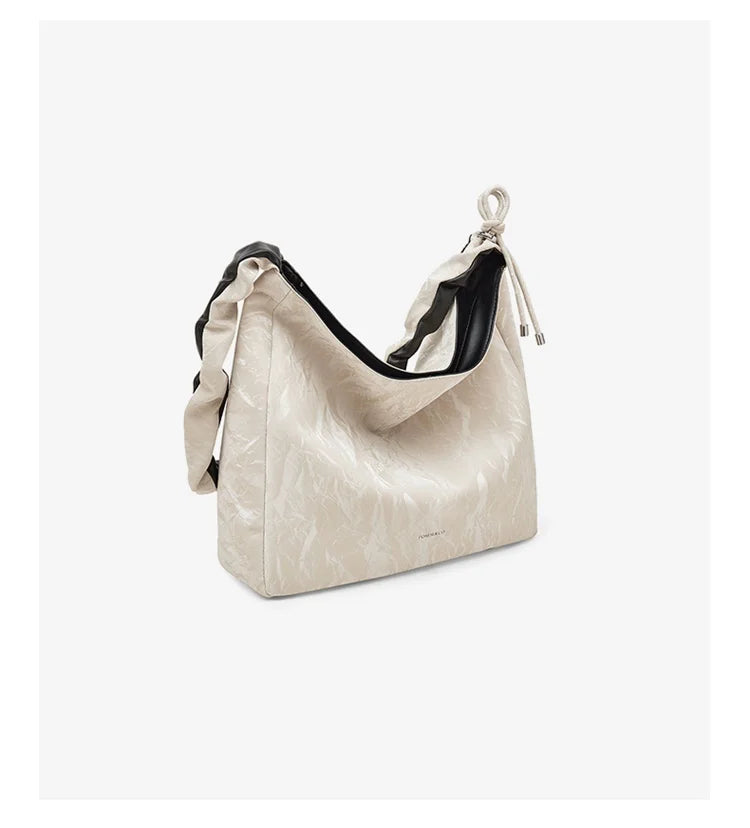 Damen Schultertasche aus Synthetischem Leder Casual Tote Große Kapazität