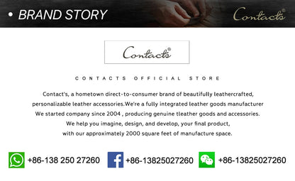 CONTACT'S Markenbanner mit Brand-Story-Text