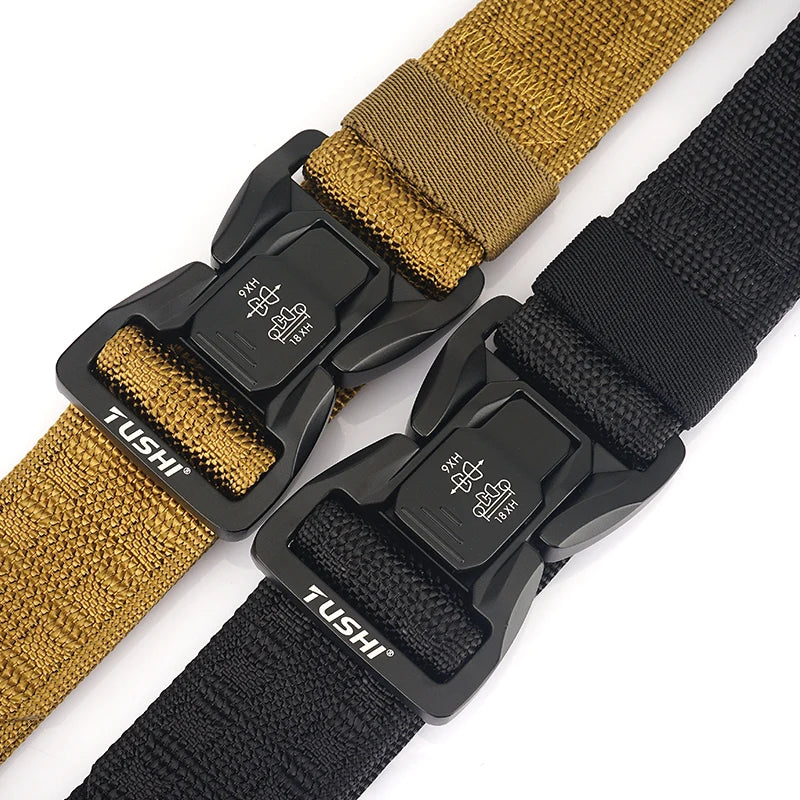 Unisex-Taktischer Gürtel aus Nylon mit Schnellverschluss und Breite 3,8 cm für Outdoor