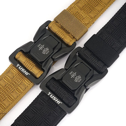 Unisex-Taktischer Gürtel aus Nylon mit Schnellverschluss und Breite 3,8 cm für Outdoor