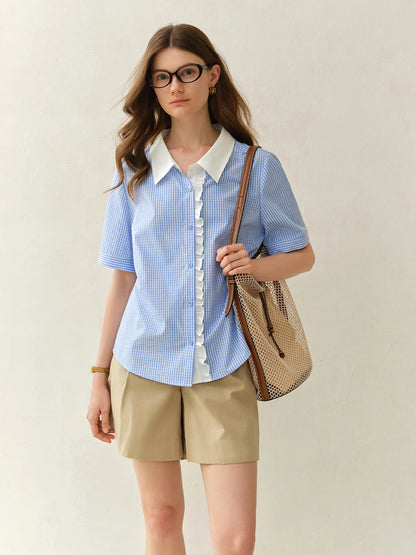 Ärmelloses Damen-Top im farbenfrohen Farbverlauf – Zweiteiliges Set aus Baumwolle für den Sommer im Büro-Look