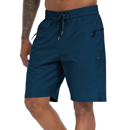 Herren-Badeshorts mit elastischem Bund, Reißverschlusstaschen und Mesh-Futter – schnelltrocknend für den Strand