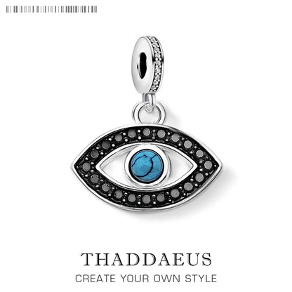 Damen-Charm Türkis Auge Nazar Vintage aus Sterlingsilber