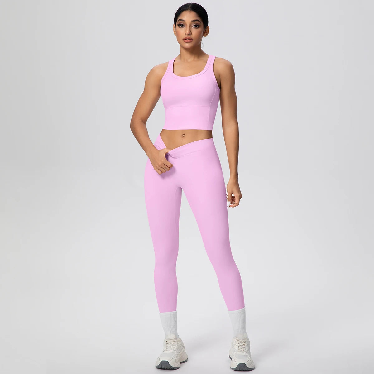 Frauen Yoga Set Hoch Tailliert Schnell Trocknend Sport