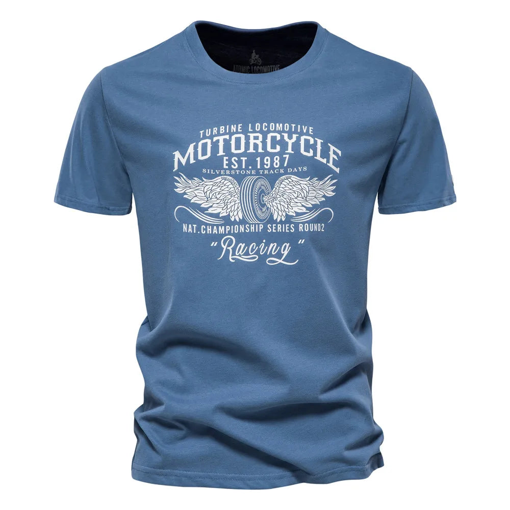 Herren T-Shirt aus Baumwolle mit hochwertigem Druck im lässigen Stil