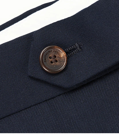 Luxuriöses Herrenanzug-Set aus 100% Wolle in Schwarz – Slim-Fit Blazer und Hose für Business, Alltag und Hochzeit