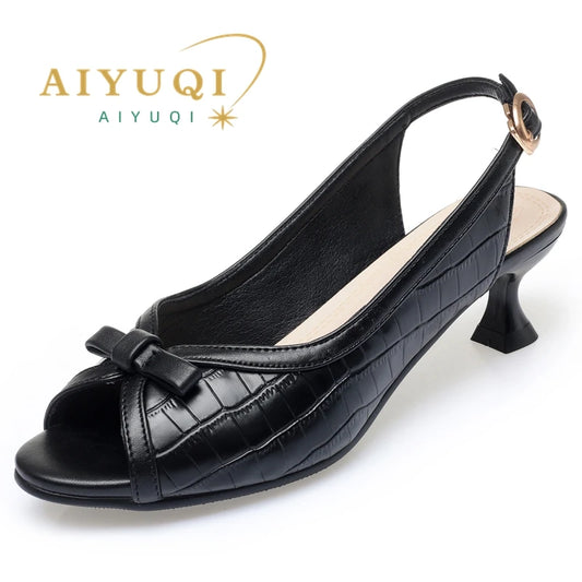 Aiyuqi echte Leders andalen Frauen neue Mode Frauen Sommers andalen Fischmaul Sandalen Frauen große Frauen Sandalen