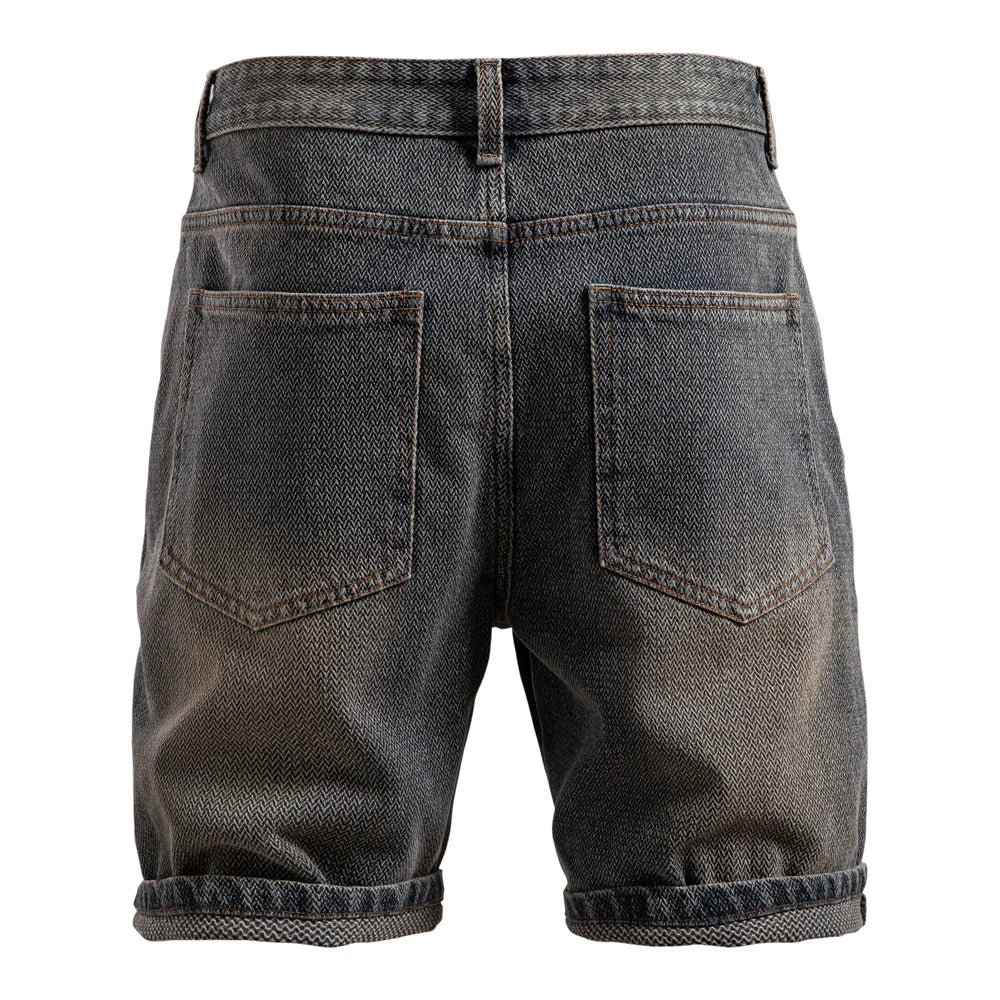 Retro-Denim Shorts Aus Baumwollmischung | Lässige Streetwear