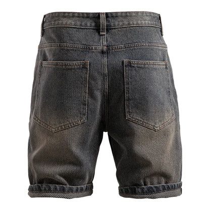 Retro-Denim Shorts Aus Baumwollmischung | Lässige Streetwear