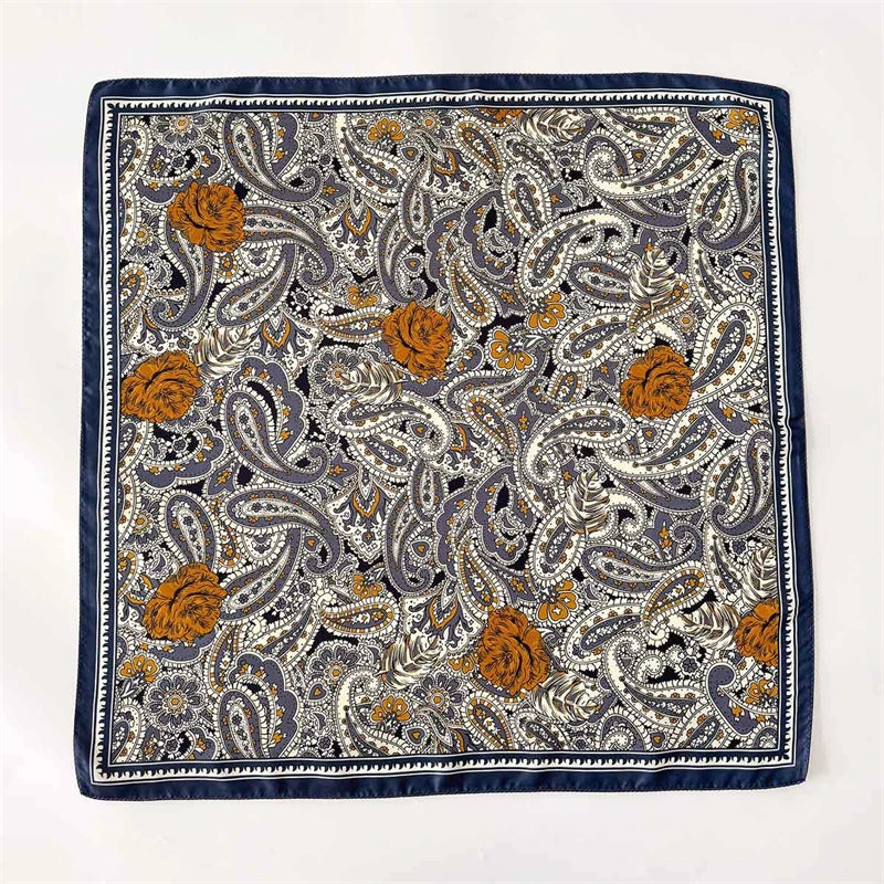 Damen Twill Seidenschal 65cm quadratisch Krawatte Halstuch doppelseitig Hijab Bandana B