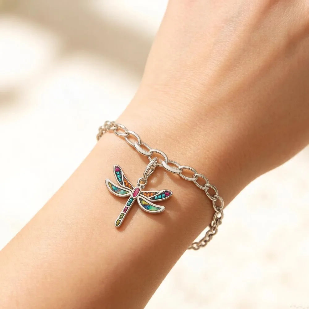 Damen-Armband Libellen Gliederkette Böhmen Sommer aus Sterlingsilber