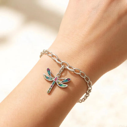 Damen-Armband Libellen Gliederkette Böhmen Sommer aus Sterlingsilber