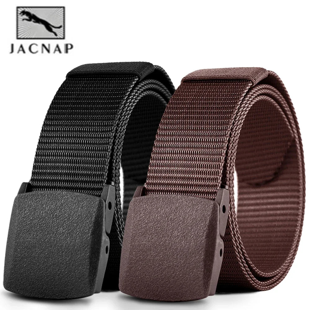 Taktischer Nylon-Gürtel-Set: schwarzes und braunes Canvas-Webbing mit Schnalle