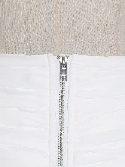Patchwork-Jeansshorts mit Taschen und unregelmäßigem Design für Damen – High-Waist und Reißverschluss-Detail