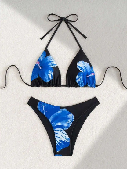 Glamouröses Damen-Bikini-Set mit Push-up-Effekt und glänzendem Design – perfekt für den Strand oder Pool