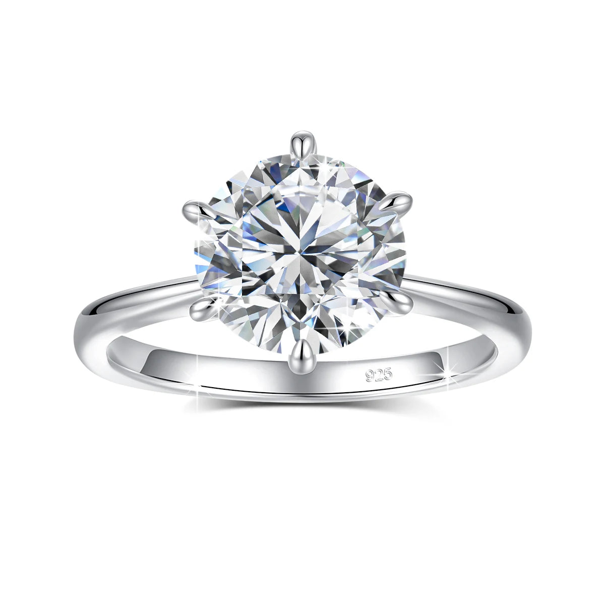 Damen-Verlobungsring-Verstärker aus Sterling Silber mit Moissanit Stein für funkelnde Hochzeiten