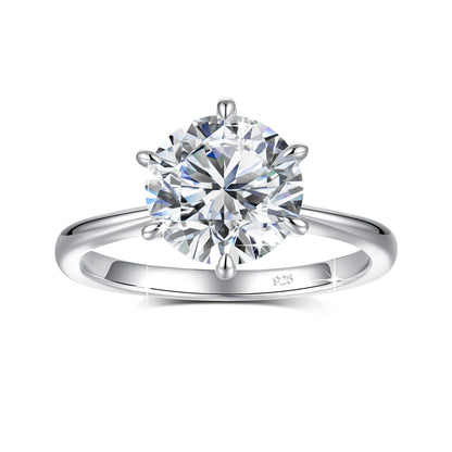 Damen-Verlobungsring-Verstärker aus Sterling Silber mit Moissanit Stein für funkelnde Hochzeiten