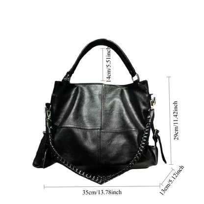 Damen-Tote-Tasche Aus Leder Mit Großem Fassungsvermögen Für Alltag Und Freizeit Unterwegs