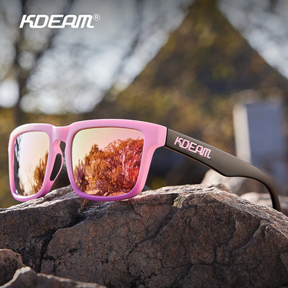 Sonnenbrille polarisiert TR90 Reißverschlussetui Unisex frische Farben
