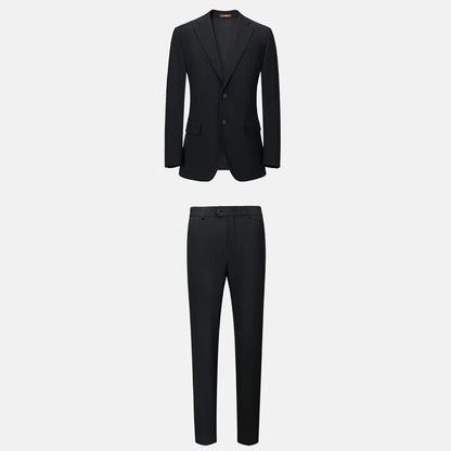 Schlanker Herren-Blazer im klassischen europäischen Stil mit hellbraunem Karomuster – ideal für Hochzeiten und formelle Anlässe