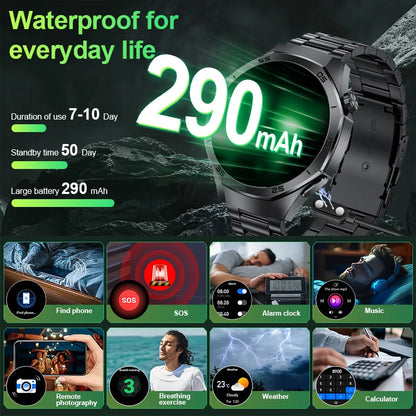 LIGE 2025 Neue wasserdichte, robuste Smartwatch, 100+ Sport, wasserdicht, Herzfrequenz, Blutdruck, Bluetooth, Anruf, Smartwatch, 3,3 Zoll