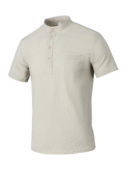 Langarm-Poloshirt für Herren mit Reverskragen – dünnes, vielseitiges Oberteil für Business und Freizeit in Uni-Farben, ideal für den Frühling und Herbst