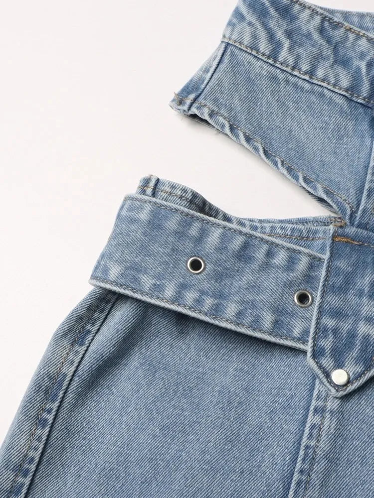Elegantes ärmelloses Minikleid für Damen mit Patchwork-Design und Diamantmuster – schulterfrei und figurbetont.